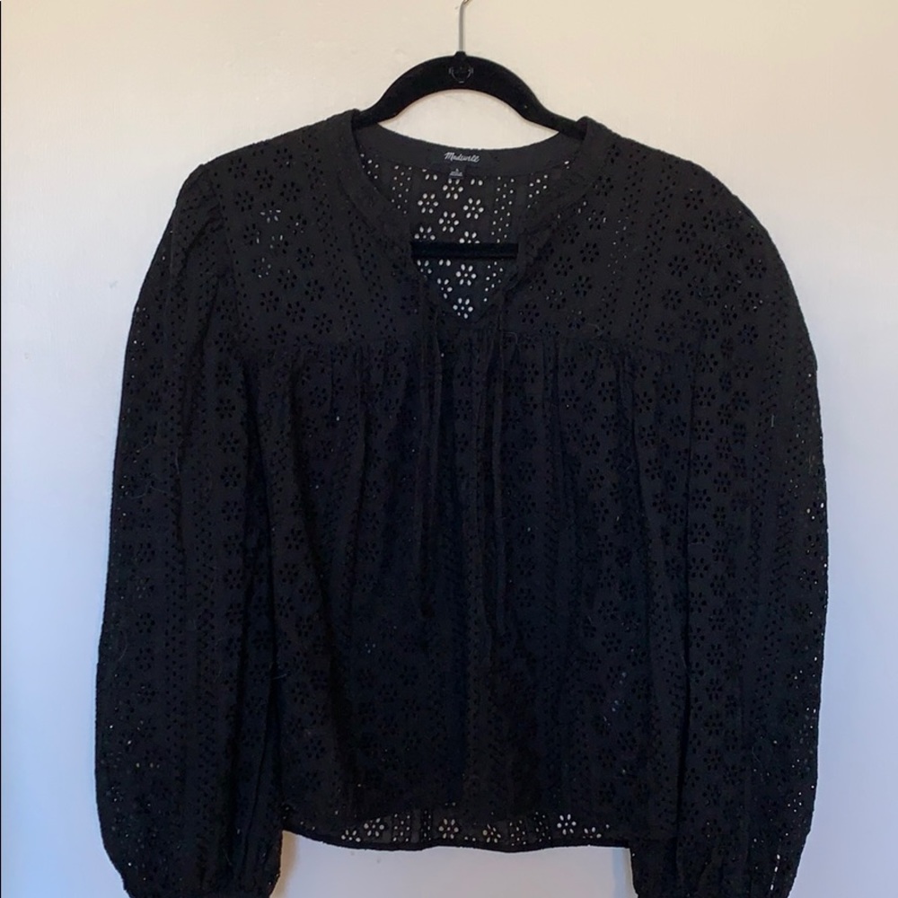 Madewell Eyelet peasant top